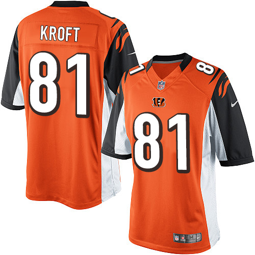 Men's Limited Tyler Kroft Nike Jersey Orange Alternate - #81 NFL Cincinnati Bengals